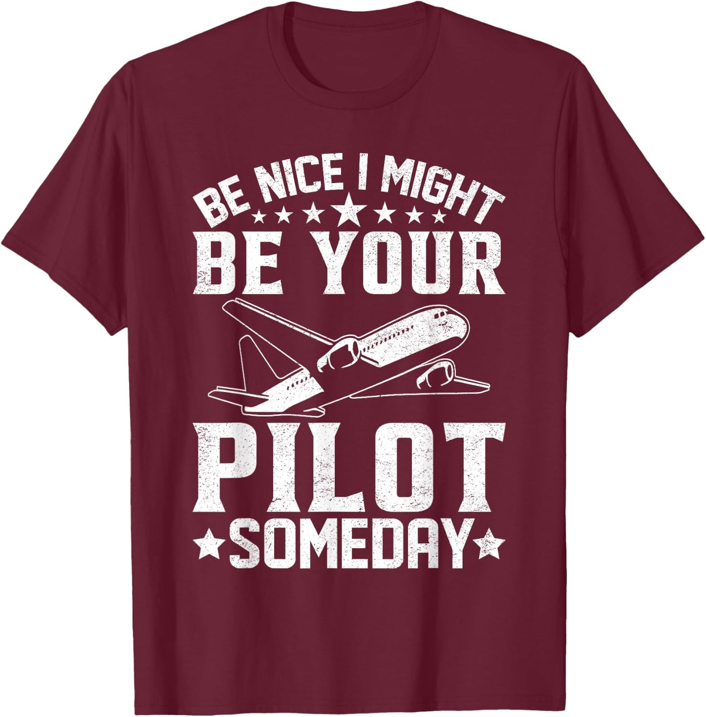 Airplane Shirt Funny Flight Plane Flying Boys Men Aviator T-Shirt - T-Shirt | Maroon