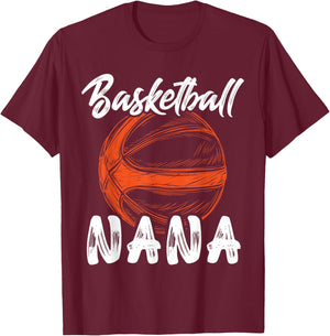 Basketball Nana Women Family Matching Basketball Ballers T-Shirt - T-Shirt | Maroon