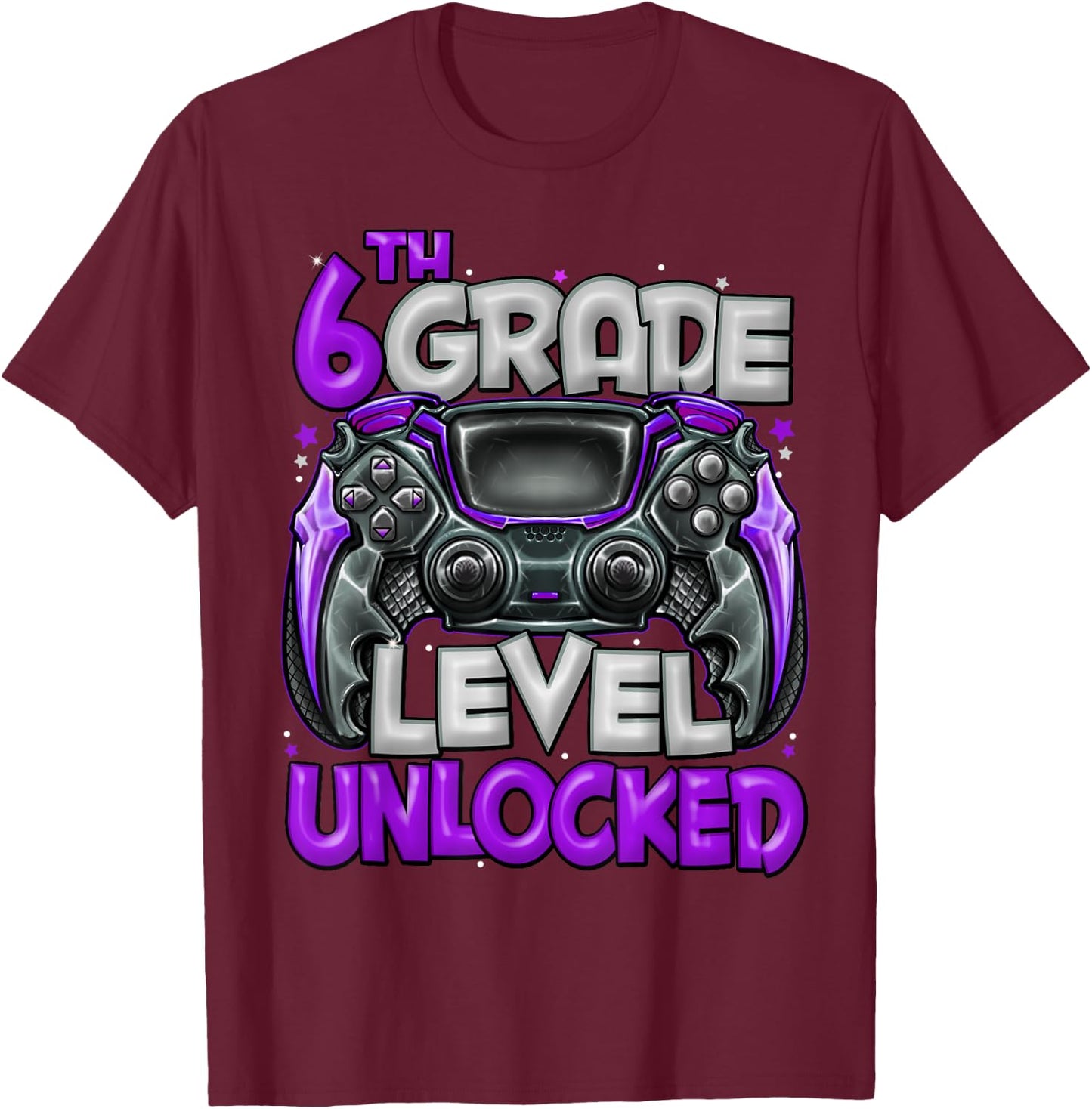 6th Grade Level Unlocked Game On 6th Grade Back To School T-Shirt - T-Shirt | Maroon