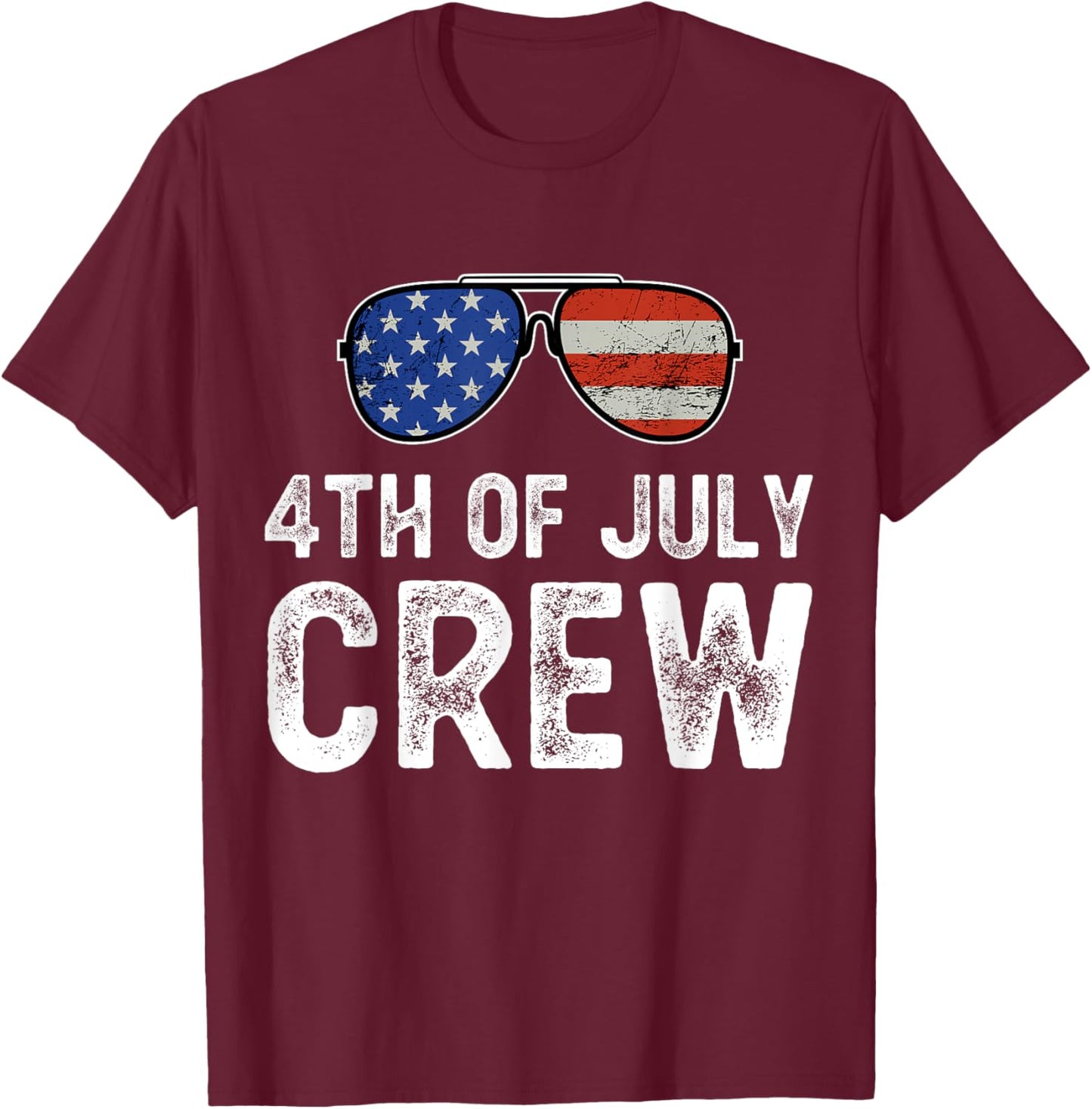 4th of July Crew Matching Family Outfits Men Women Kids Fun T-Shirt - T-Shirt | Maroon