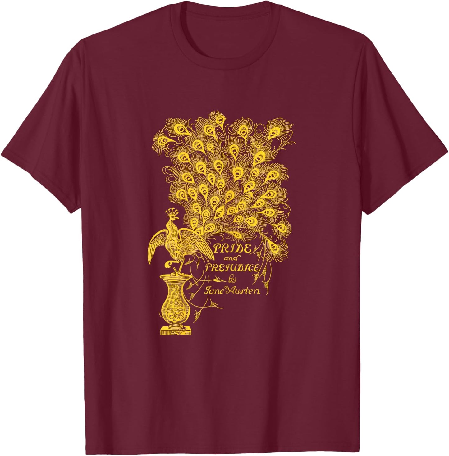 Pride & Prejudice Jane Austen Romance Book Club Reading T-Shirt - T-Shirt | Maroon