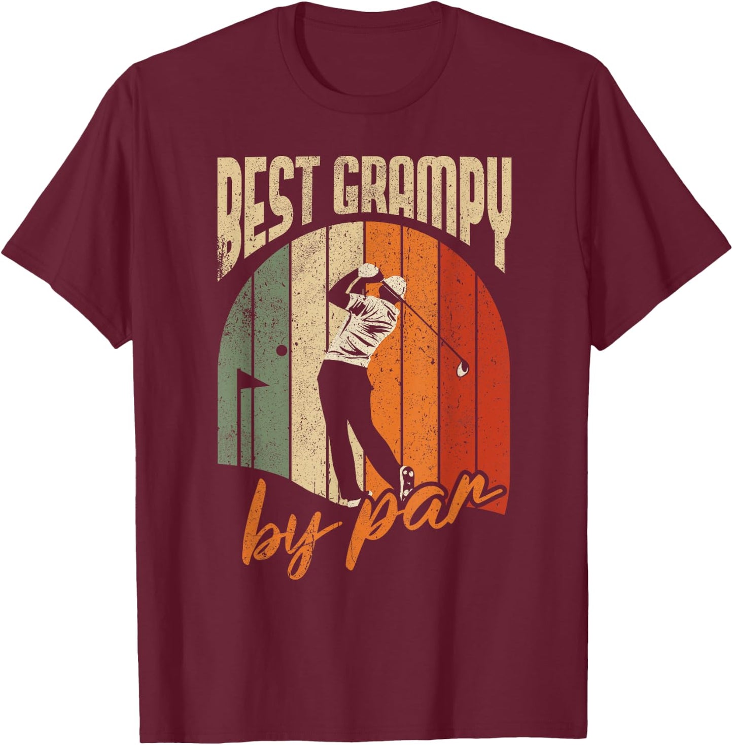Best Grampy By Par Design For Golfing Lover T-Shirt - T-Shirt | Maroon