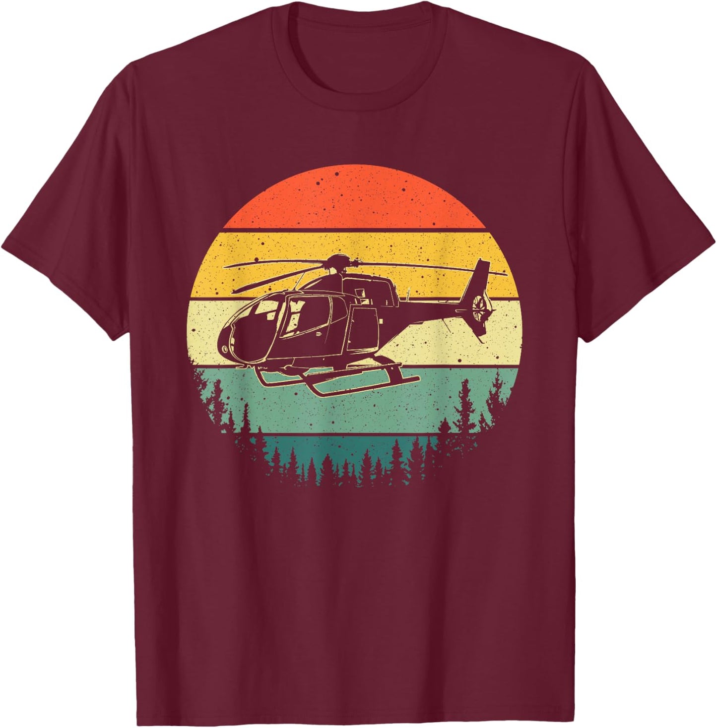 Cute Helicopter Art Women Aviator Helicopter Pilot T-Shirt - T-Shirt | Maroon