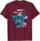 Minecraft Alex and Steve Under Water World T-Shirt - T-Shirt | Maroon