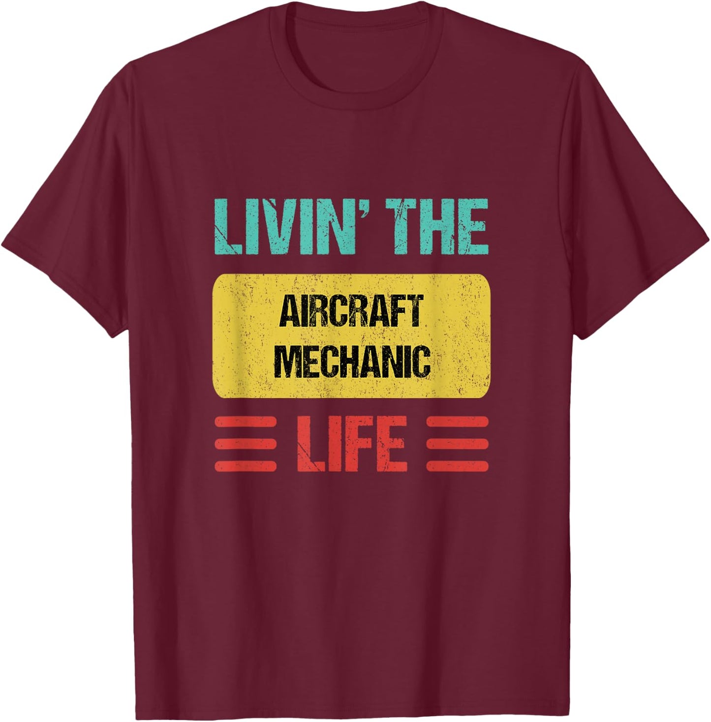 Aircraft Mechanic T-Shirt - T-Shirt | Maroon