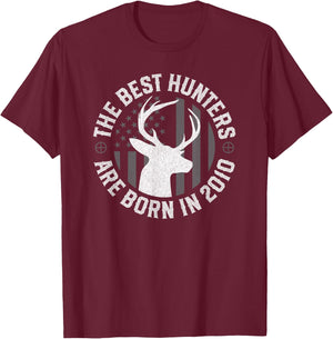 14 Year Old Deer Hunter: Hunting 2010 14th Birthday T-Shirt - T-Shirt | Maroon