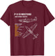 P-51 Mustang T-Shirt - T-Shirt | Maroon