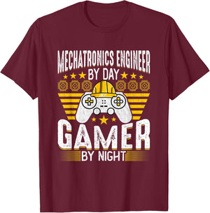 Mechatronics Engineer - Mechatronics Engineering Game Lover T-Shirt - T-Shirt | Maroon