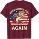 Make America Fishing Again Shirt 4th of July Funny Bass Fish T-Shirt - T-Shirt | Maroon