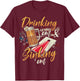 Drinking Em Sinking Em 4th of July Cornhole Players T-Shirt - T-Shirt | Maroon