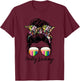Messy Bun Pretty Sketchy Art Painting Lover Artist T-Shirt - T-Shirt | Maroon