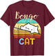 vintage sunset Bongo Cat cute Gamer meme gift T-Shirt - T-Shirt | Maroon