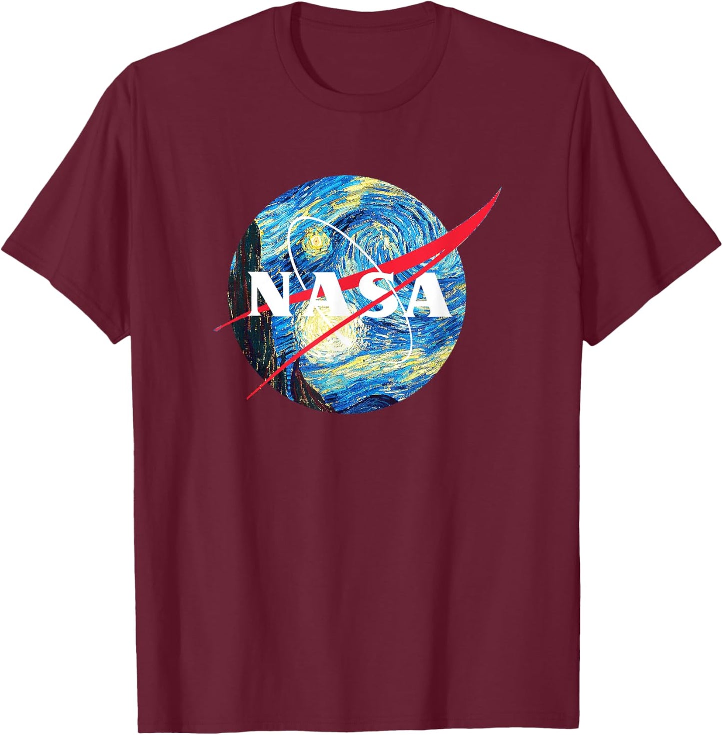 Funny Nerdy NASA Meatball Starry Night Space Science Teacher Women Girls Kids T-Shirt - T-Shirt | Maroon