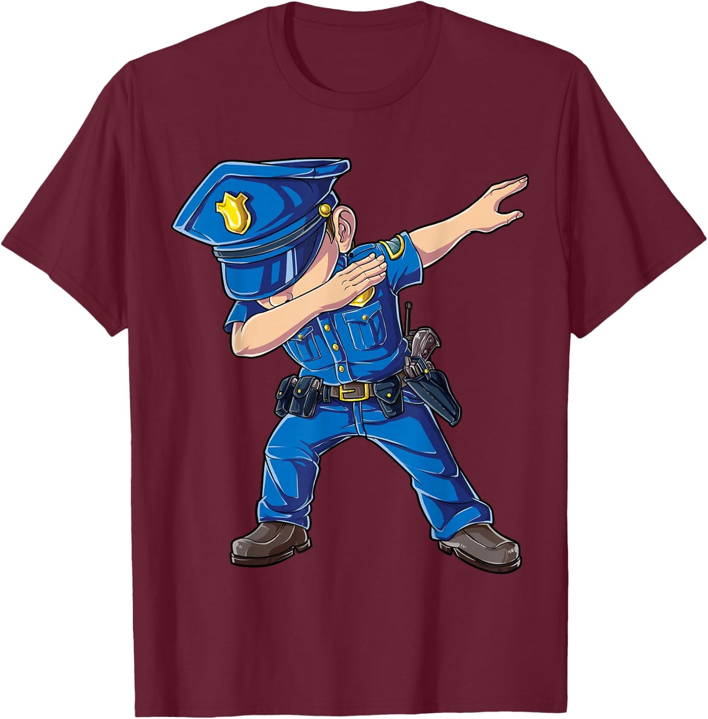 Dabbing Police Funny Policeman Dab Dance Boys Girls Men Cute T-Shirt - T-Shirt | Maroon