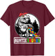 Auntiesaurus T rex Dinosaur Auntie Saurus Autism Awareness T-Shirt - T-Shirt | Maroon