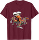 Funny Octopus Chef with Chef's Hat T-Shirt - T-Shirt | Maroon