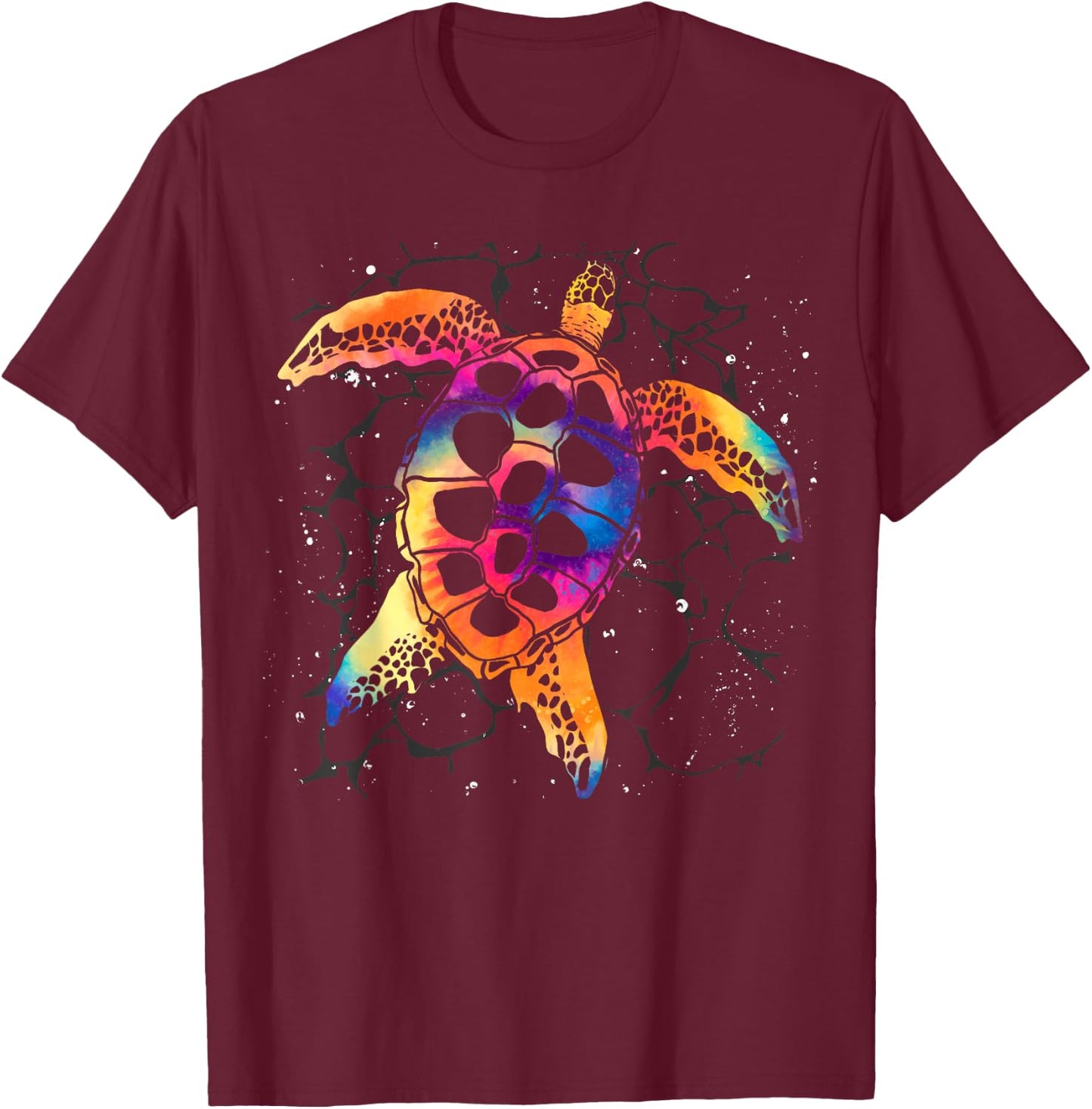 Hawaiian Sea Animal Ocean Tribal Sea Turtle T-Shirt - T-Shirt | Maroon