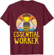 Essential Worker Bee Retro Nature Environment Men Women Kids T-Shirt - T-Shirt | Maroon