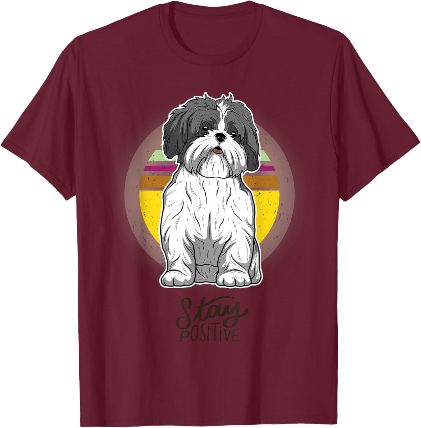 Shih Tzu Shirt Gift Woman & Men T-Shirt - T-Shirt | Maroon