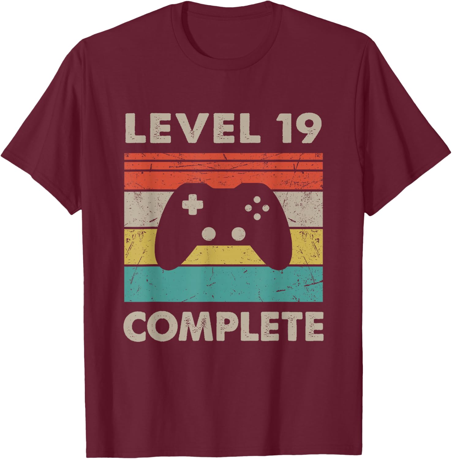 Level 19 Complete - 19th Wedding Anniversary & Her T-Shirt - T-Shirt | Maroon