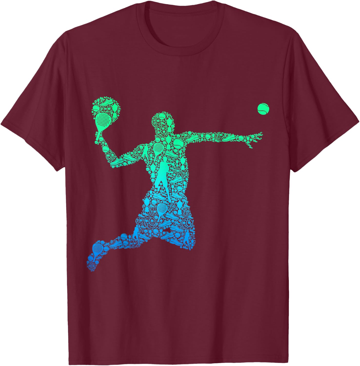 Padel Player Paddleball Men Kids Boys T-Shirt - T-Shirt | Maroon