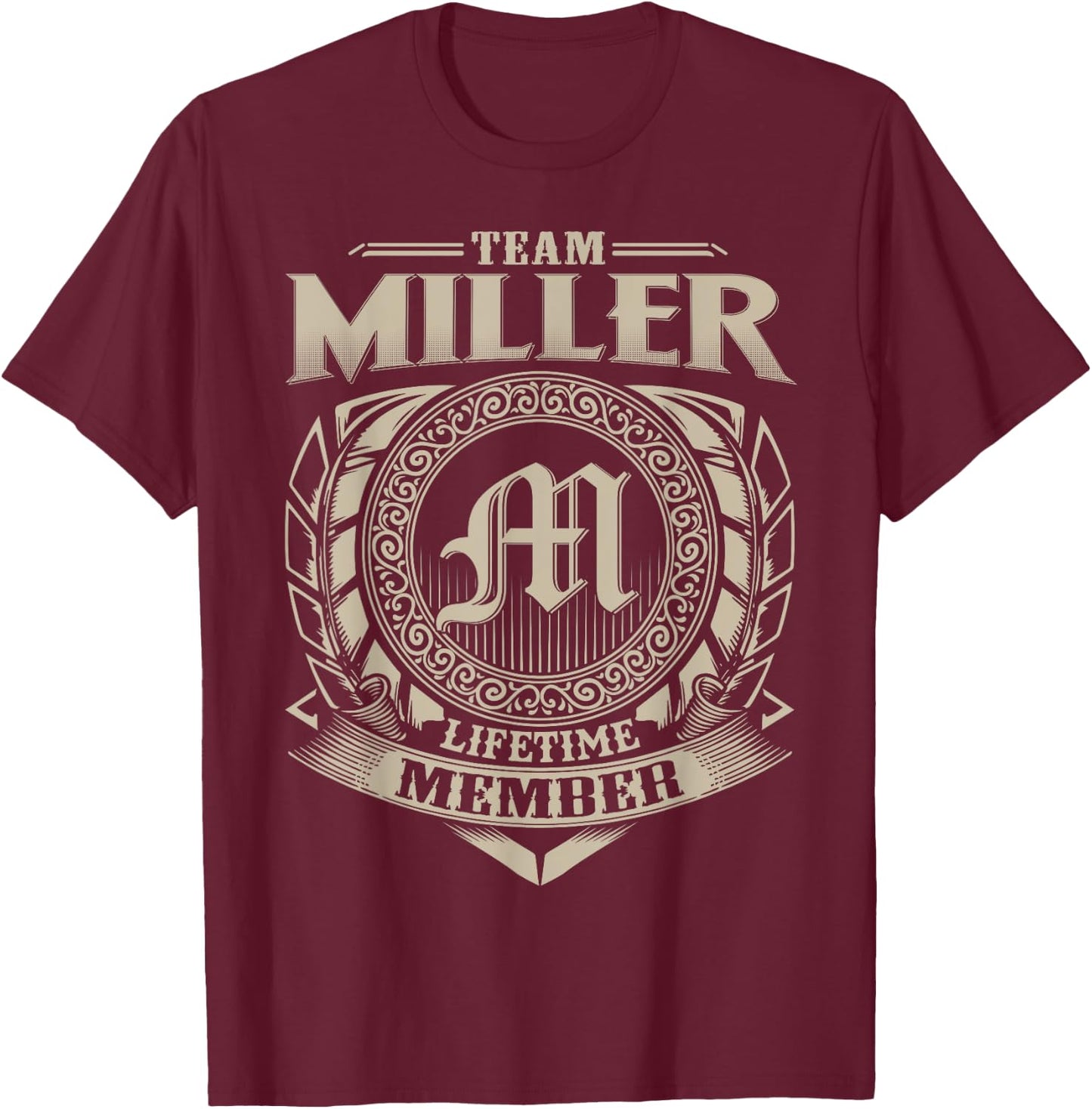 Team MILLER Lifetime Member Vintage MILLER Family T-Shirt - T-Shirt | Maroon