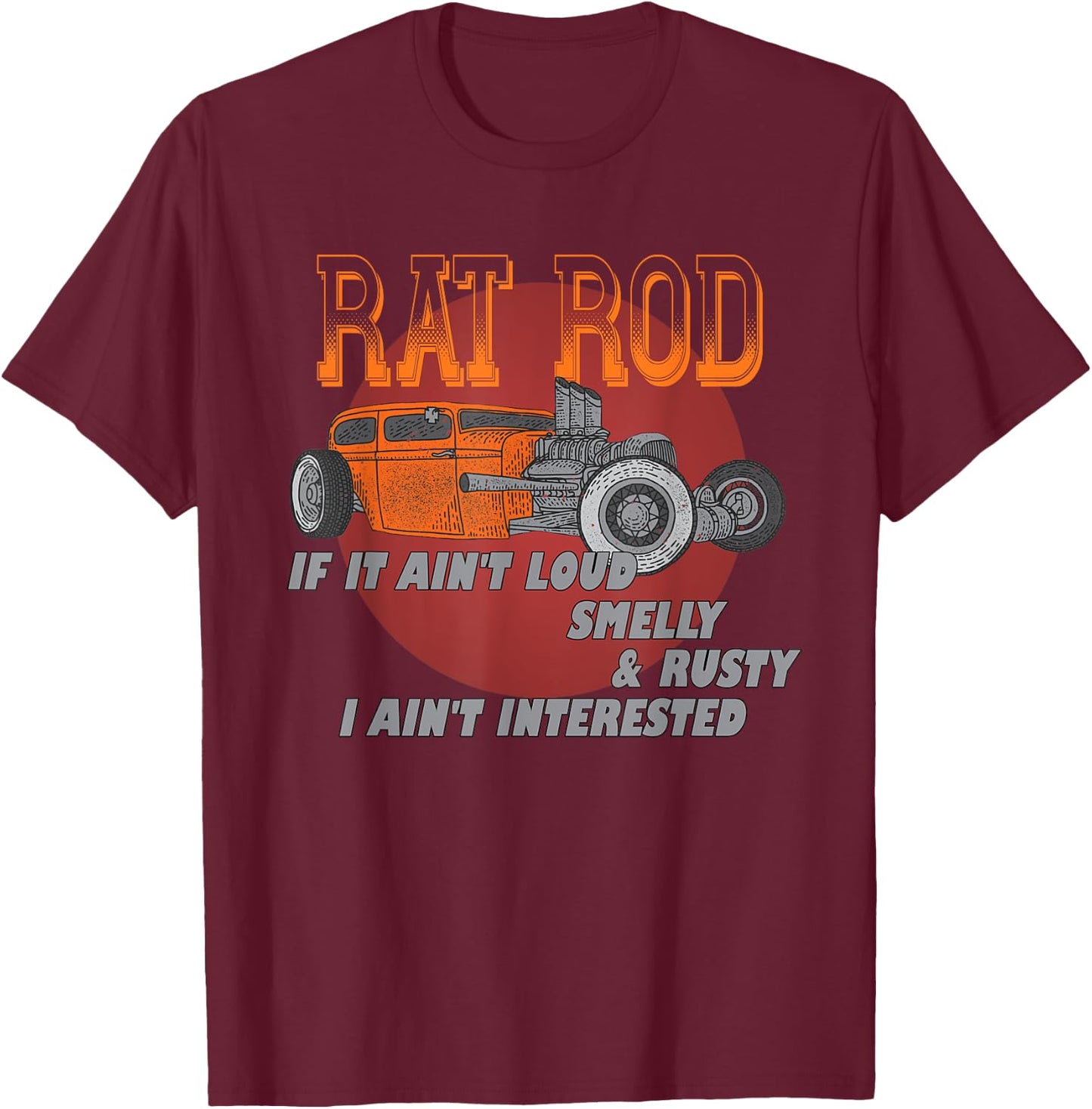 Men's Vintage Hot rod, American Ratrod, Rat Rod, Hot Rod T-Shirt - T-Shirt | Maroon