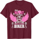 Motorcycle My Heart Belongs to A Biker Girlfriend Wife T-Shirt - T-Shirt | Maroon