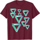 Funny Sheldon Nerdy Penrose Triangles Optical Illusion Geek T-Shirt - T-Shirt | Maroon