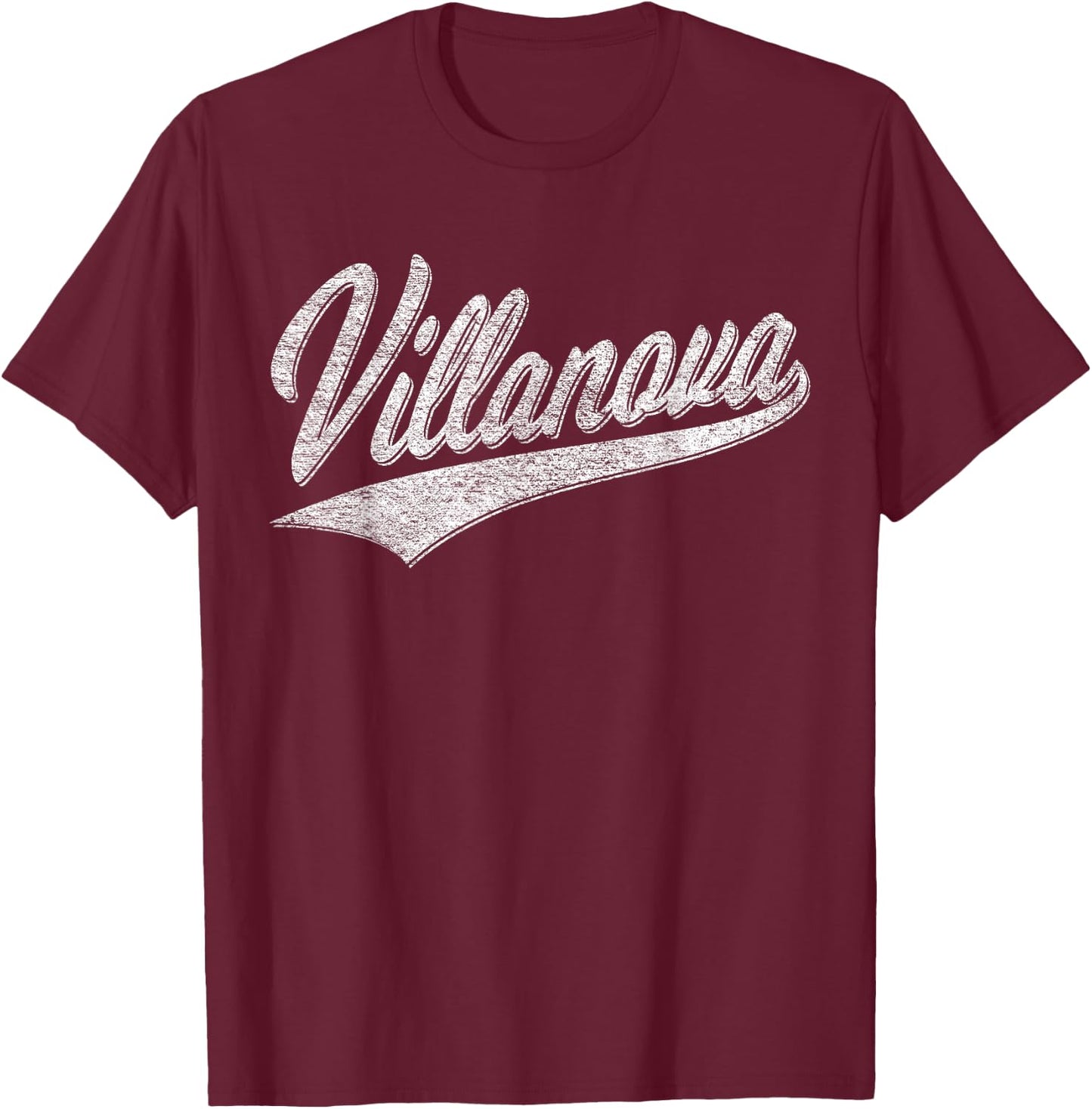 Villanova Pennsylvania Varsity Script Jersey Style T-Shirt - T-Shirt | Maroon