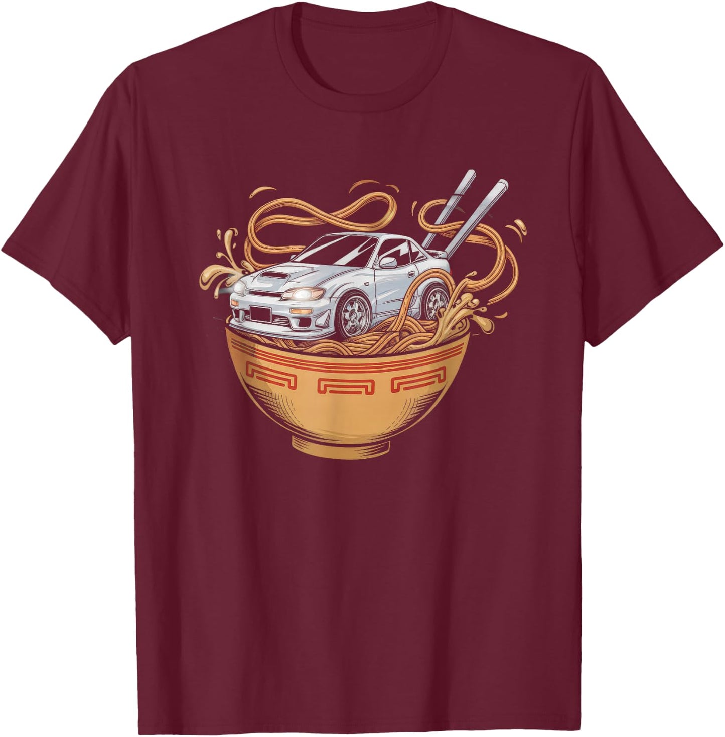 Japanese Car Men JDM Japan Street Racing Streetwear T-Shirt - T-Shirt | Maroon