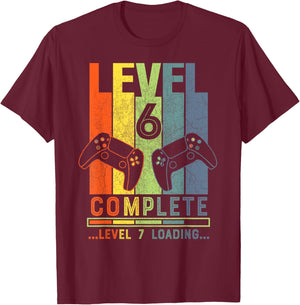 Level 6 Complete Gamer Gift 6 Years Wedding Anniversary T-Shirt - T-Shirt | Maroon