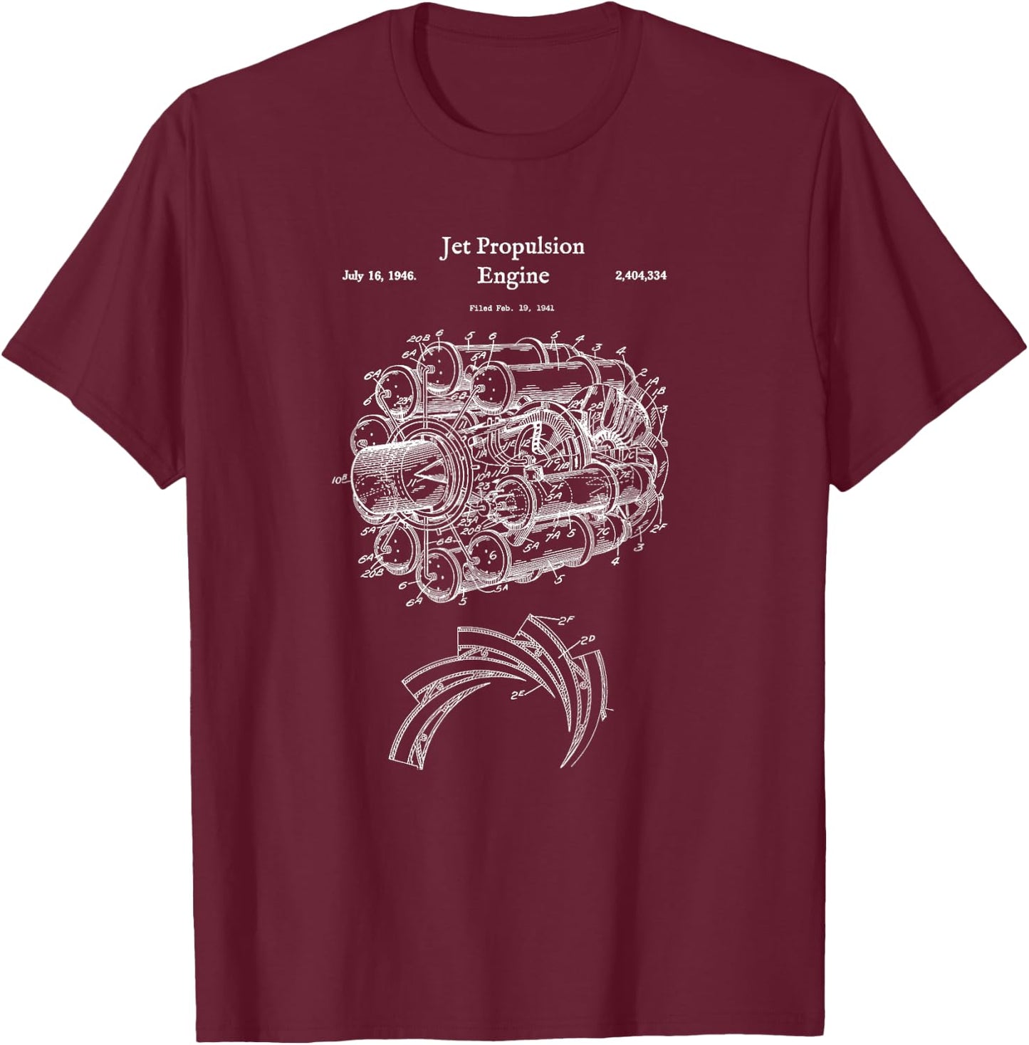 Vintage Jet Propulsion Engine Shirt - Airplane Aircraft T-Shirt - T-Shirt | Maroon
