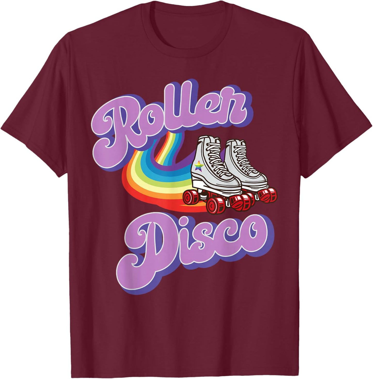 Cool Roller Disco Retro party 70s and 80s T-Shirt - T-Shirt | Maroon