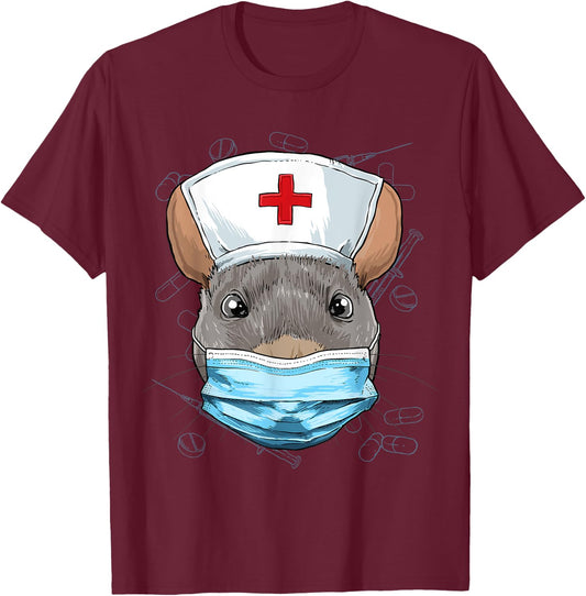 Rat Nurse Practitioner RN Nursing School Graduation T-Shirt - T-Shirt | Maroon
