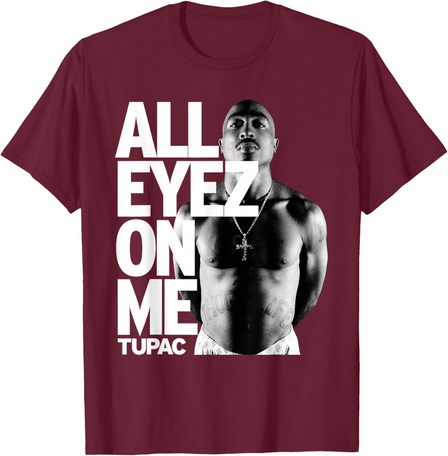 Tupac All Eyez On Me T-Shirt - T-Shirt | Maroon