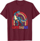 Auntiesaurus T Rex Dinosaur Auntie Saurus Family 4th of July T-Shirt - T-Shirt | Maroon