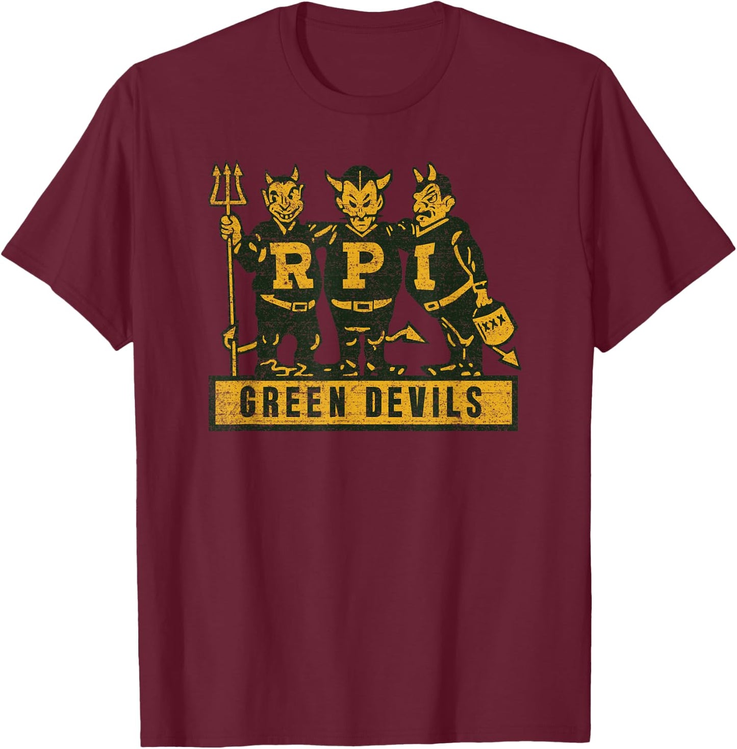 Richmond Professional Institute Green Devils T-Shirt - T-Shirt | Maroon