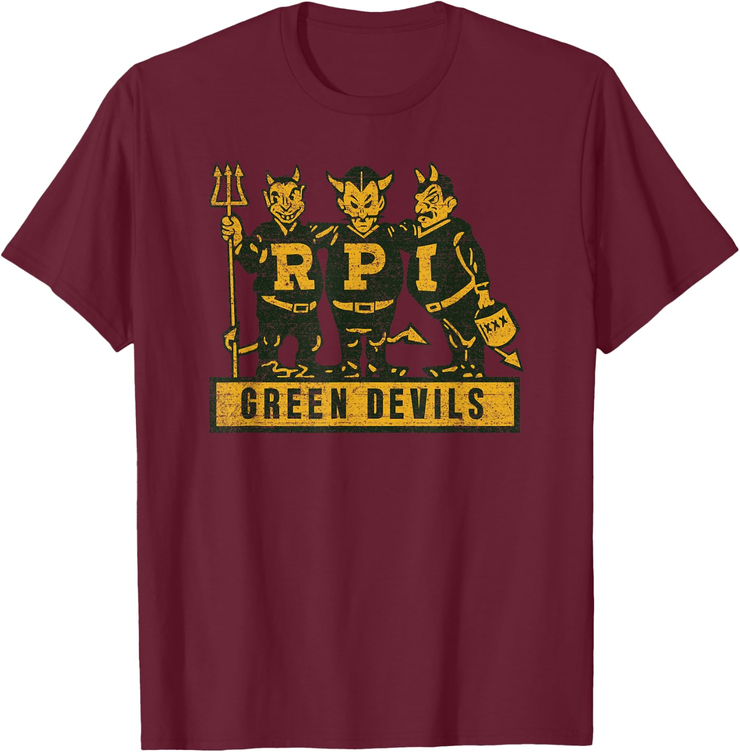 Richmond Professional Institute Green Devils T-Shirt - T-Shirt | Maroon