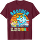 Brother Of The Birthday Shark Family Brother Shark Birthday T-Shirt - T-Shirt | Maroon