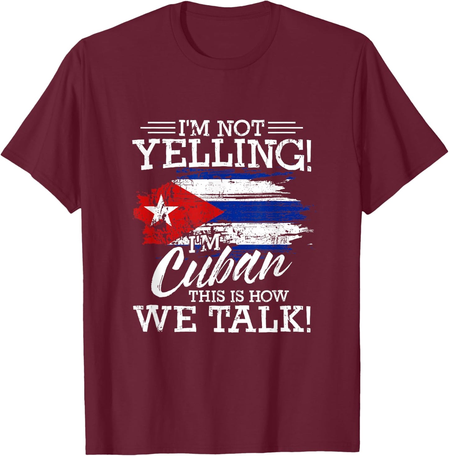 Funny Cuba Lover Graphic Men Kids Cuban T-Shirt - T-Shirt | Maroon
