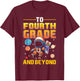 To Fourth Grade And Beyond Back to School Astronaut Space T-Shirt - T-Shirt | Maroon