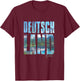 Germany Mountains and Sea Word Art - Germany Text T-Shirt - T-Shirt | Maroon