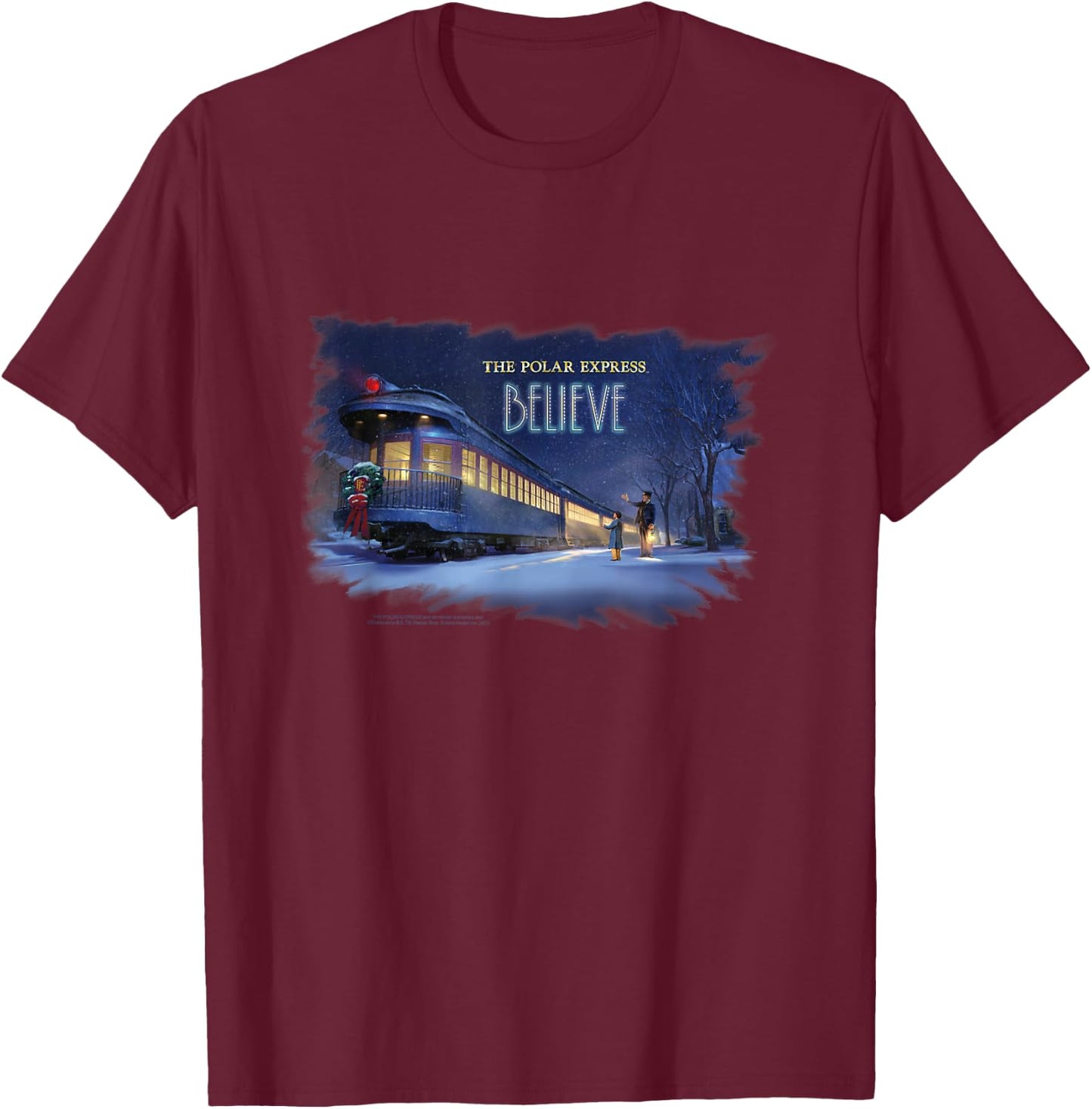 Polar Express Believe T-Shirt - T-Shirt | Maroon