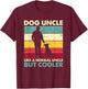 Dog Uncle - Retro Sunset Dog Lover Funny Father's Day T-Shirt - T-Shirt | Maroon