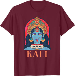 Kali Goddess Indian Deity, India Hindu Yoga T-Shirt - T-Shirt | Maroon