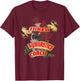 Gymnastics Coach Inked Skull & Red Roses Tattoo T-Shirt - T-Shirt | Maroon