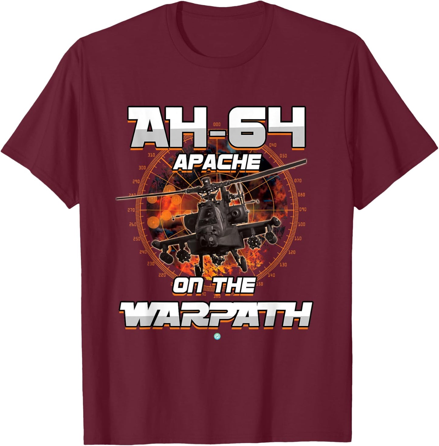 Helicopter AH-64 Apache Gift Veterans T-Shirt - T-Shirt | Maroon