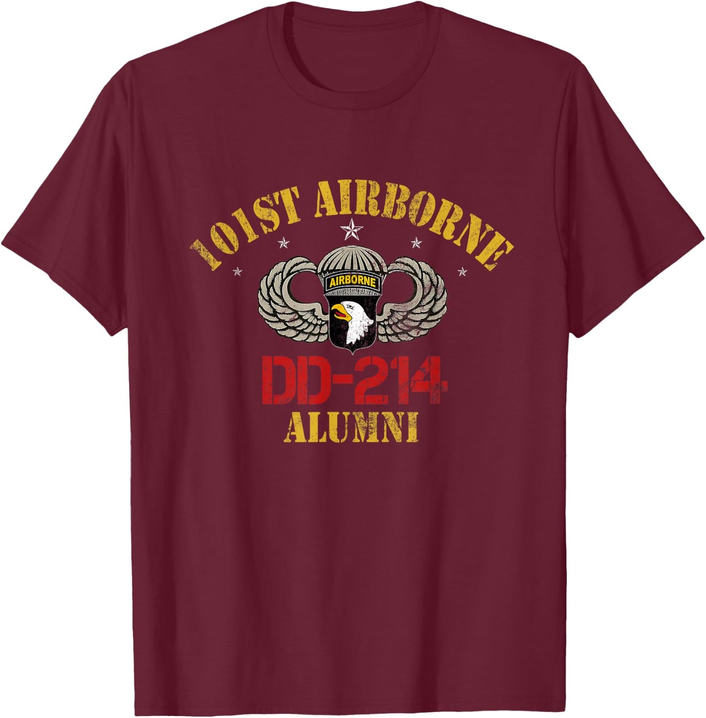 U.S Army 101st Airborne DD-214 Alumni Veterans Day Gift Men T-Shirt - T-Shirt | Maroon