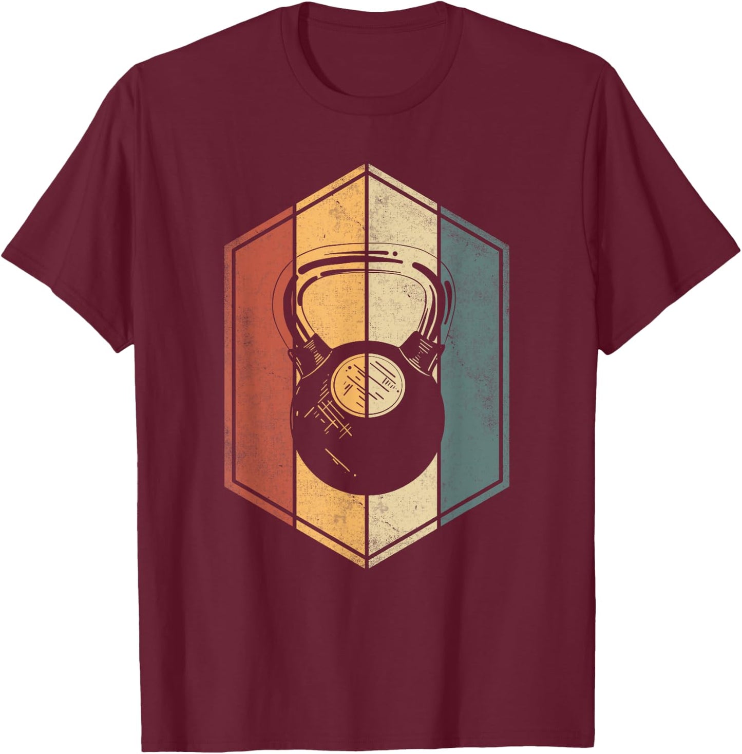 Workout Gifts Vintage Kettlebell Fitness Gym Weight Lifting T-Shirt - T-Shirt | Maroon